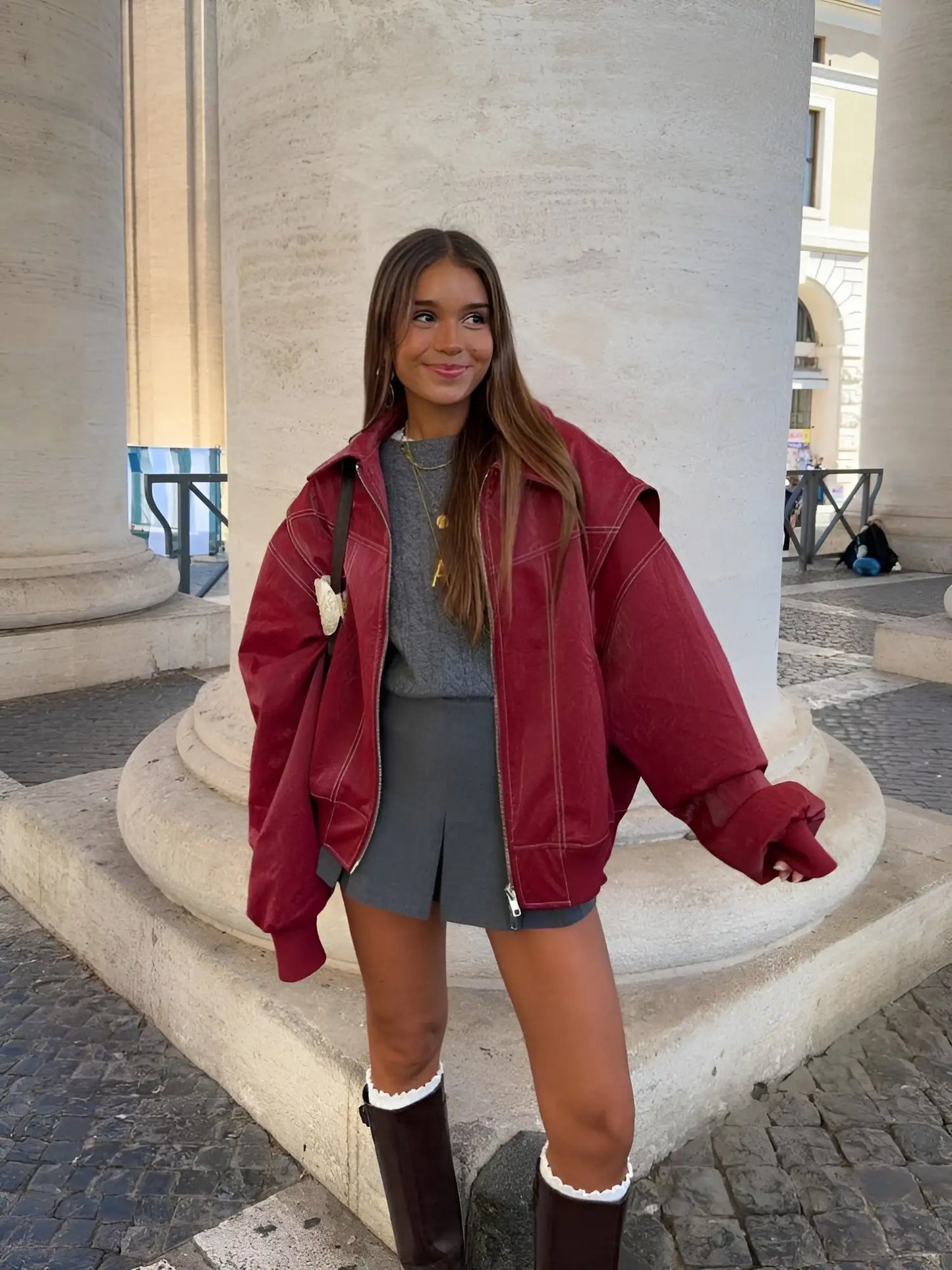 Urban Oversized Leather Jacket