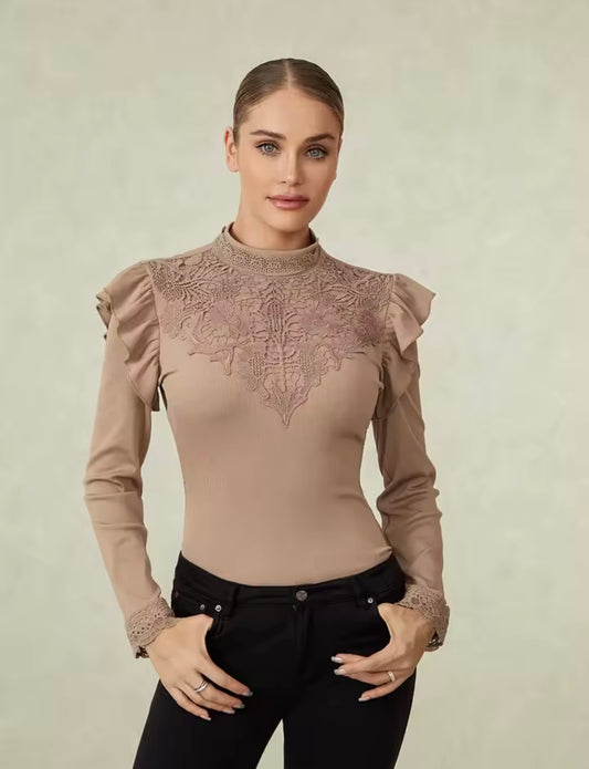 Ella | Ruffle Lace Blouse