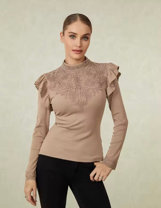 Ella | Ruffle Lace Blouse